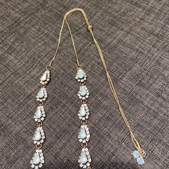 Gold Tone Multi Tassel Pendant Necklace 21" - Picture 4 of 4